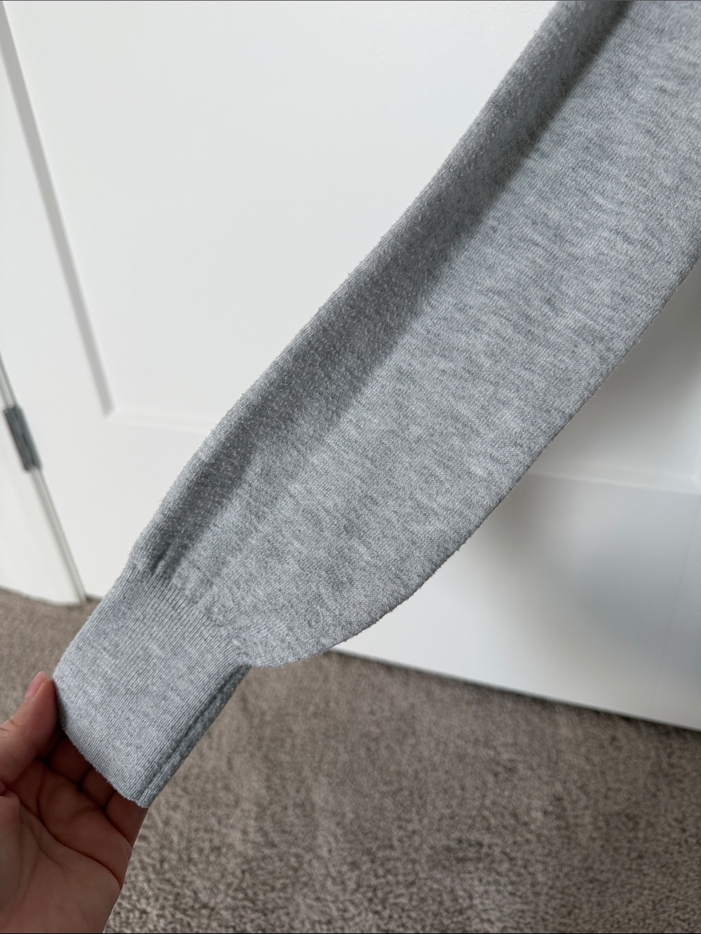 RW & Co Light Gray Ribbed Button-Front Cardigan - Picture 6 of 6